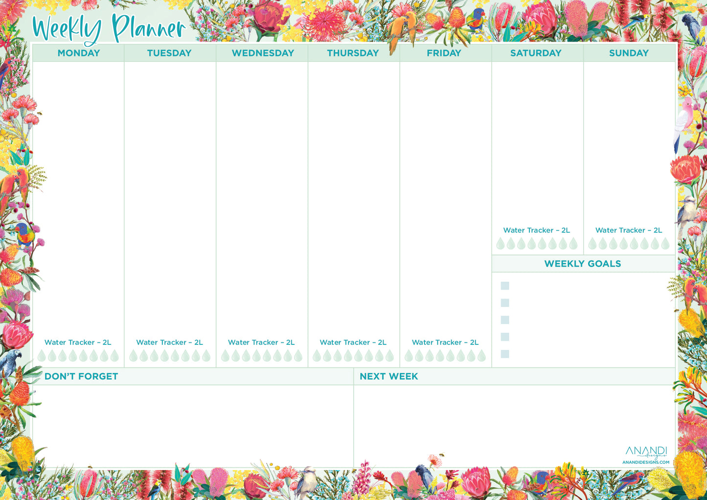 Desktop Weekly Planner A4 - Native Design