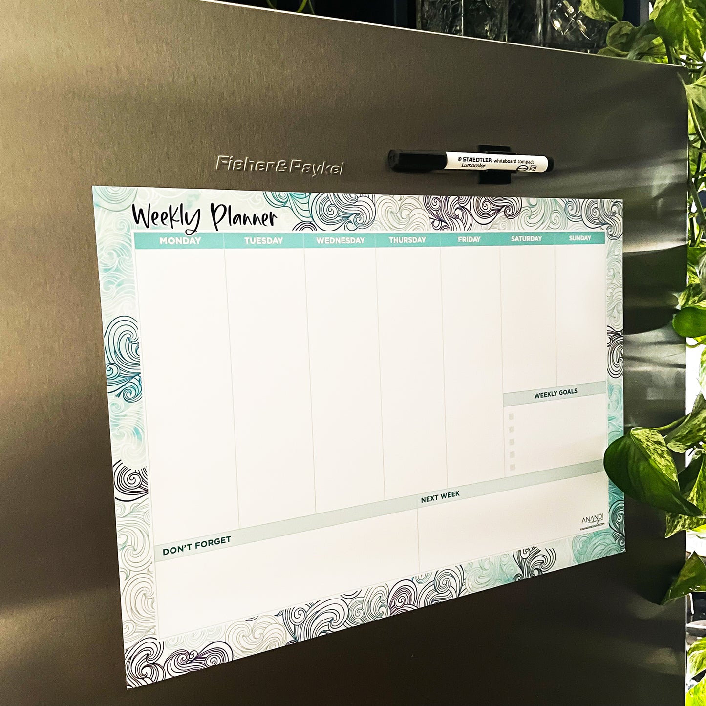 Magnetic Weekly Planner - Uluwatu (large)