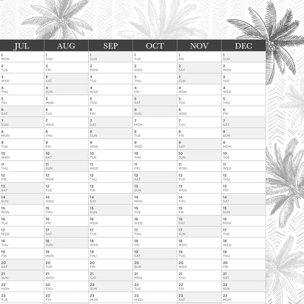 2024 Yearly Wall Planner - Palm Cove