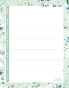 Magnetic Meal Planner - Eucalyptus (20.5cm x 26cm)