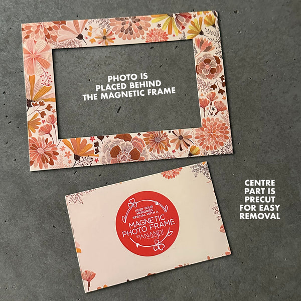 Magnetic Photo Frame - Pink Blossoms