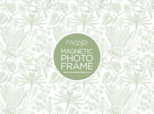 Magnetic Photo Frame - Sage Florals