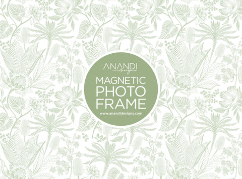 Magnetic Photo Frame - Sage Florals