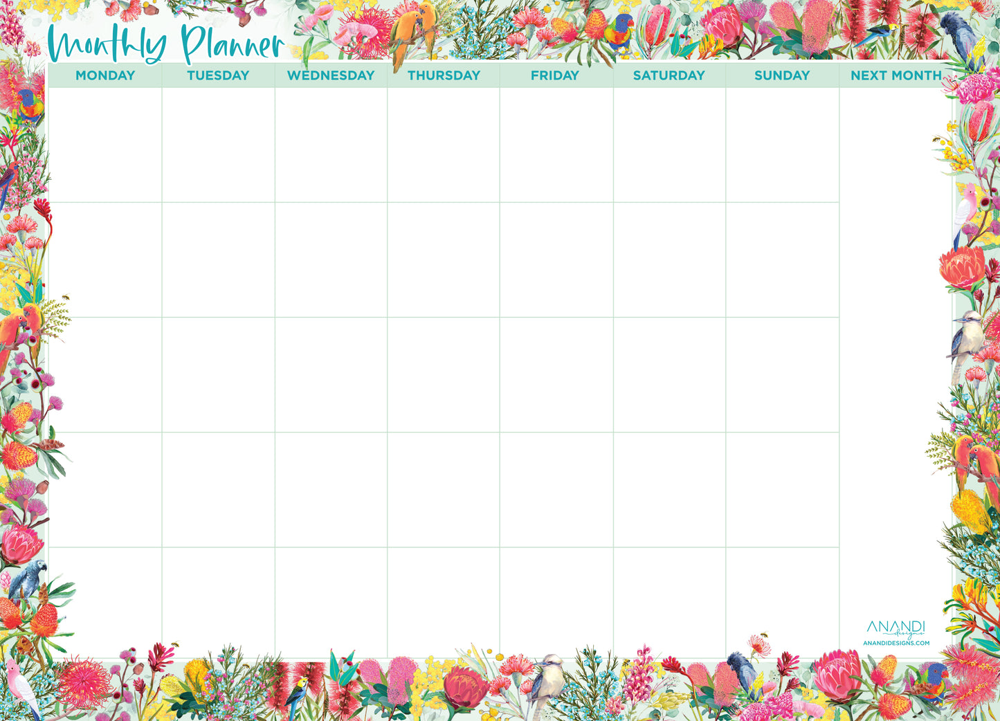 Magnetic Monthly Planner - Natives (Large)