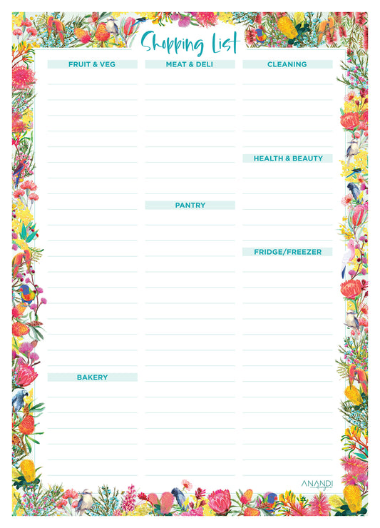 Shopping Lists - Natives (14.85cm x 21cm)