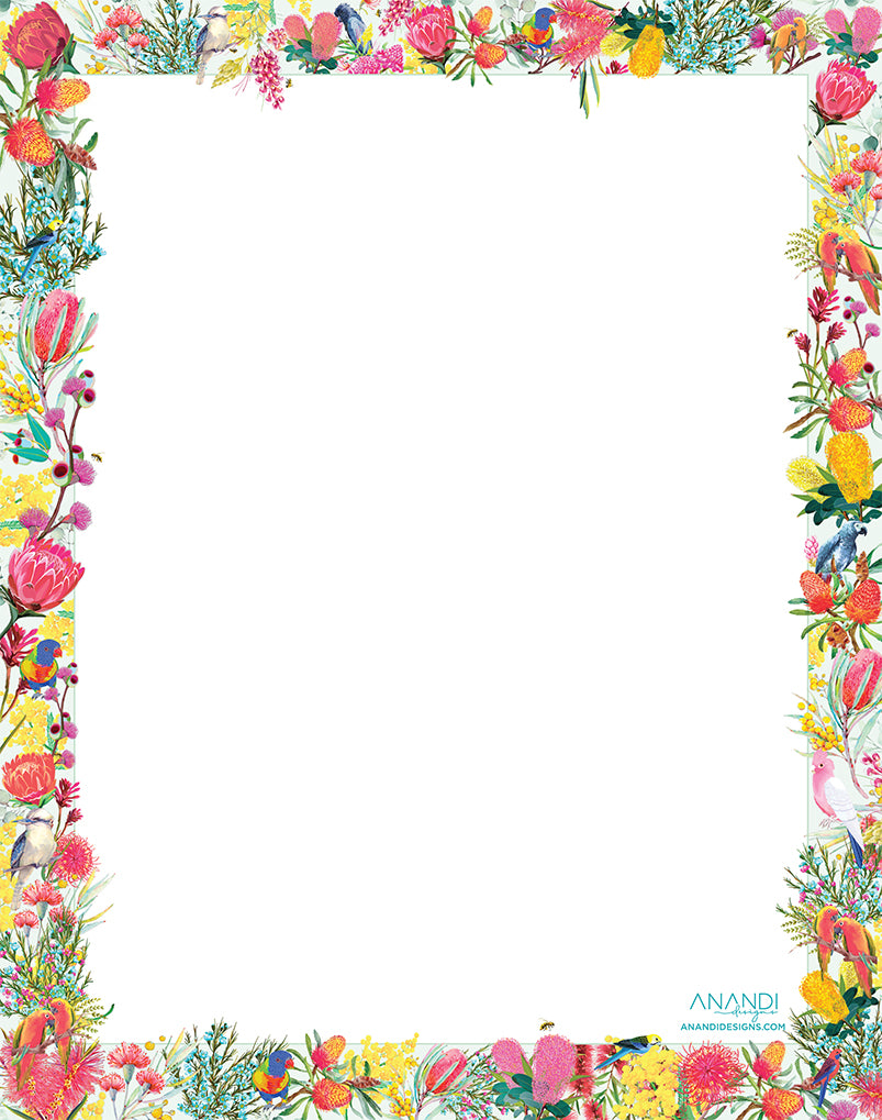 Magnetic Shopping List - Natives (20.5cm x 26cm)