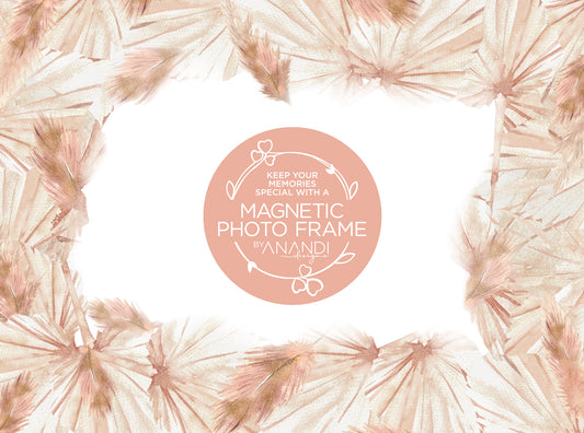 Magnetic Photo Frame - Feather Boho