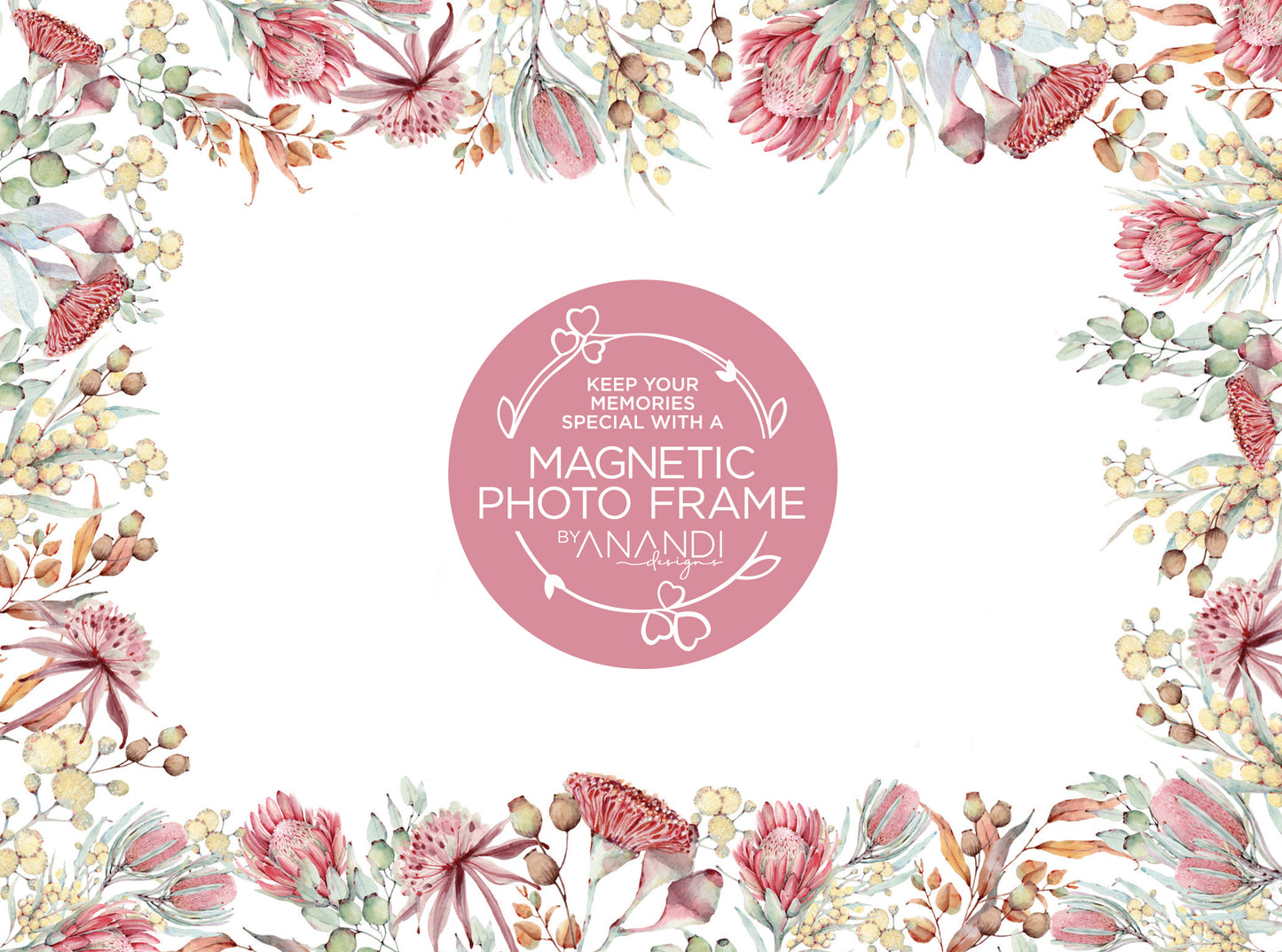 Magnetic Photo Frame - Botanical