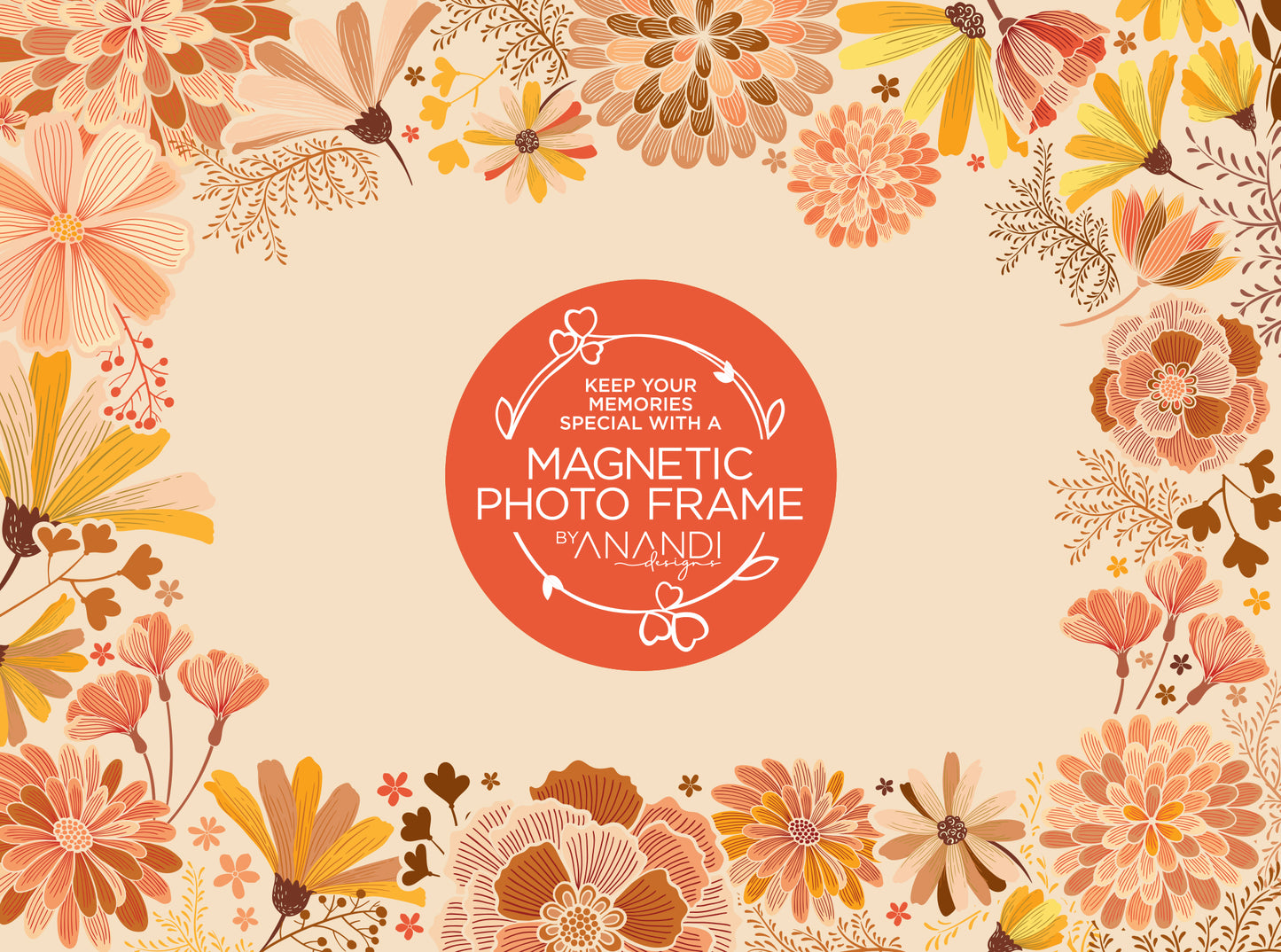 Magnetic Photo Frame - Flowers