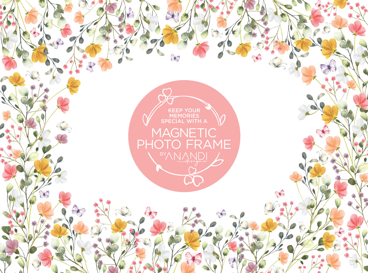 Magnetic Photo Frame - Wild Flowers