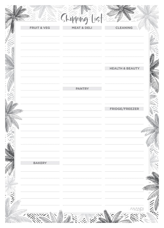 Shopping Lists - Palm Cove (14.85cm x 21cm)