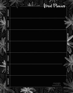 Magnetic Meal Planner - Palm Cove Black (20.5cm x 26cm)