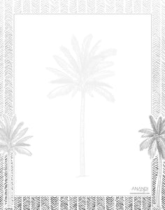 Magnetic Shopping List - Palm Cove (20.5cm x 26cm)
