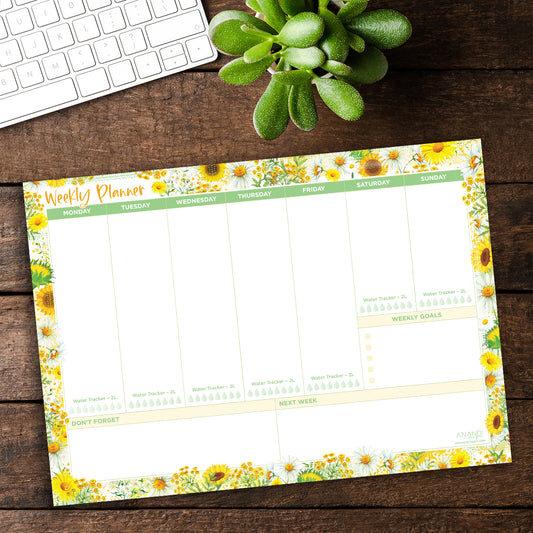 Desktop Weekly Planner A4 - Sunny Days Design