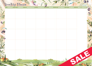 Magnetic Monthly Planner - Italy Tuscan Villa (LARGE 43cm x 31cm)