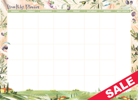 Magnetic Monthly Planner - Italy Tuscan Villa (LARGE 43cm x 31cm)