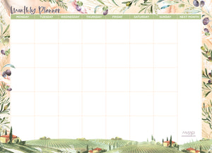 Magnetic Monthly Planner - Italy Tuscan Villa (LARGE 43cm x 31cm)