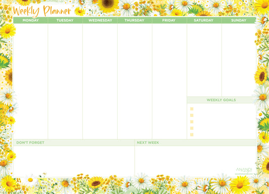 Magnetic Weekly Planner - Sunny Days (large)