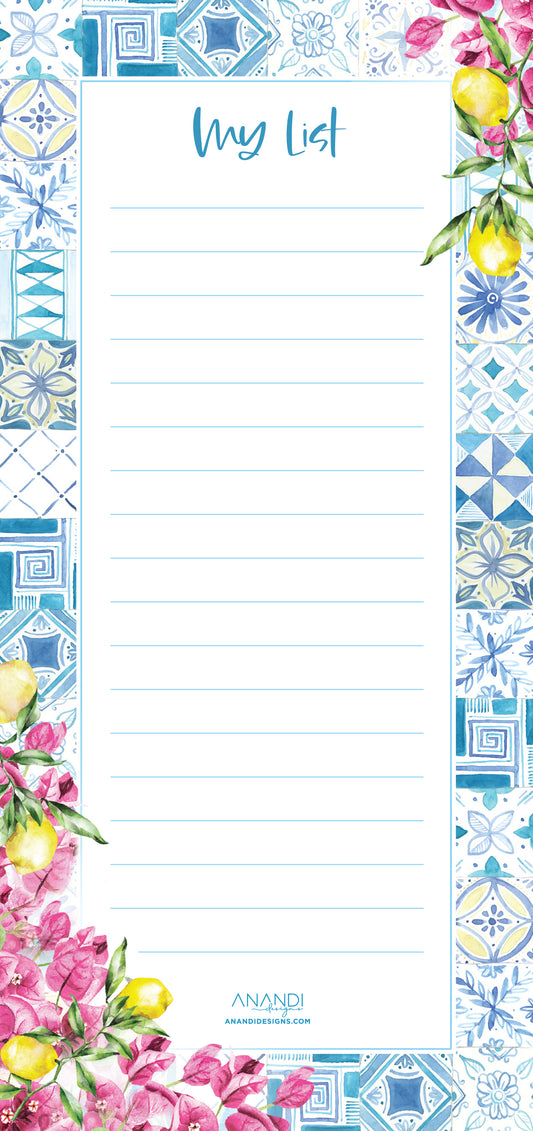 Magnetic Notepad - Greek Islands (9.9cm x 21cm)