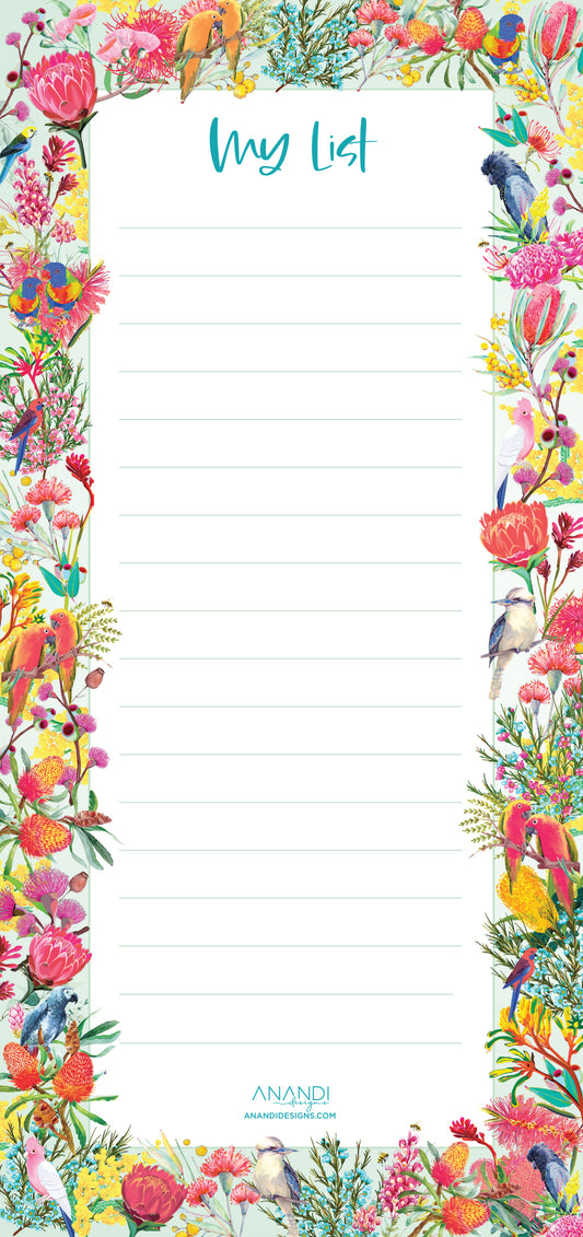 Magnetic Notepad - Natives (9.9cm x 21cm)