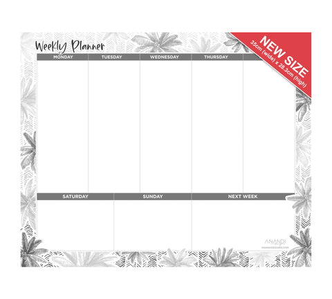 Magnetic Weekly Planner - Palm Cove (SMALL 35cm x 28.3cm)