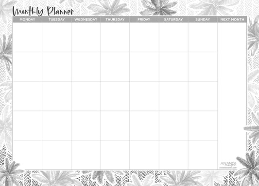 Magnetic Monthly Planner - Palm Cove (Large)