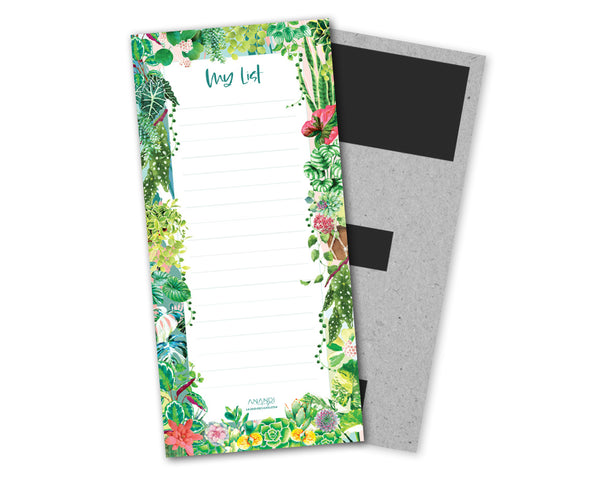 Magnetic Notepad - Plant Lover (9.9cm x 21cm)