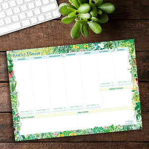 Desktop Weekly Planner A4 - Plant Lover Design