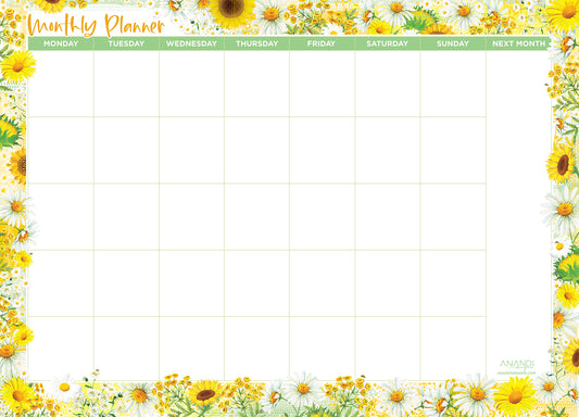Magnetic Monthly Planner - Sunny Days - (Large)