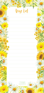 Magnetic Notepad - Sunny Days (9.9cm x 21cm)